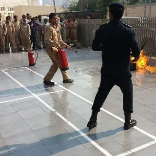 Fire Fighting Training at ISCO Camp - ISCO - Integral Services Co. for Mechanical Contracting & Instrumentation WLL - Multi Disciplinary Contractor in Kuwait