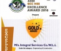 ASSE GCC HSE Excellence Awards 2016 - ISCO - Mechanical Contracting & Instrumentation WLL - Multi Disciplinary Contractor in Kuwait