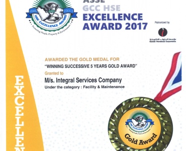 ASSE GCC HSE Excellence Awards 2017 - ISCO - Mechanical Contracting & Instrumentation WLL - Multi Disciplinary Contractor in Kuwait